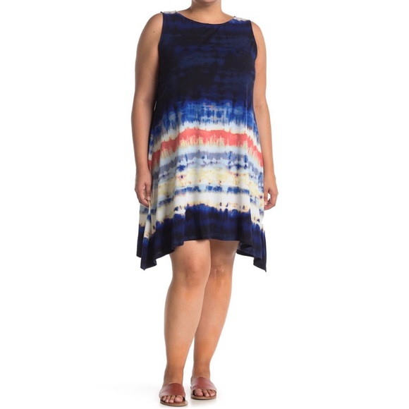 Donna Morgan Dresses & Skirts - NEW Donna Morgan Patterned Asymmetrical Hem Dress